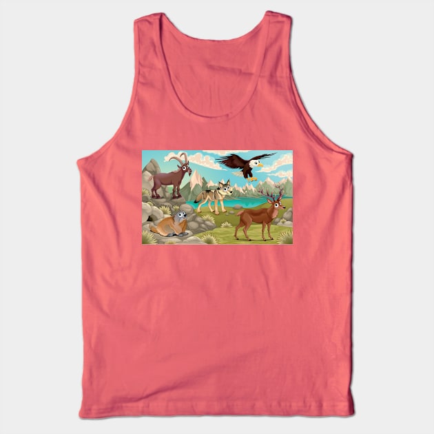 Mountain Scene 2 Tank Top by ddraw